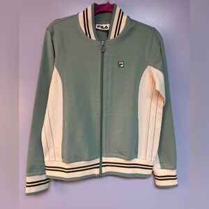 NWT Fila Sage and Ivory full Zip-Up wool blend track suit Jacket women’s size M
